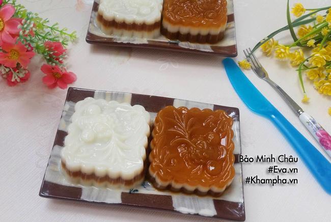 Cách làm bánh trung thu thạch rau câu vị cà phê, cốt dừa-6