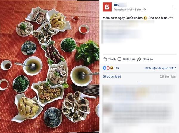 Mâm cơm hình chữ S xuất hiện đúng đợt Quốc khánh 2/9 khiến dân mạng thích thú-2
