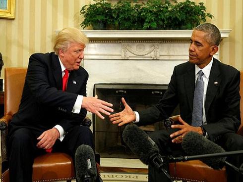 Hé lộ bức thư ông Obama gửi ông Donald Trump ngày nhậm chức