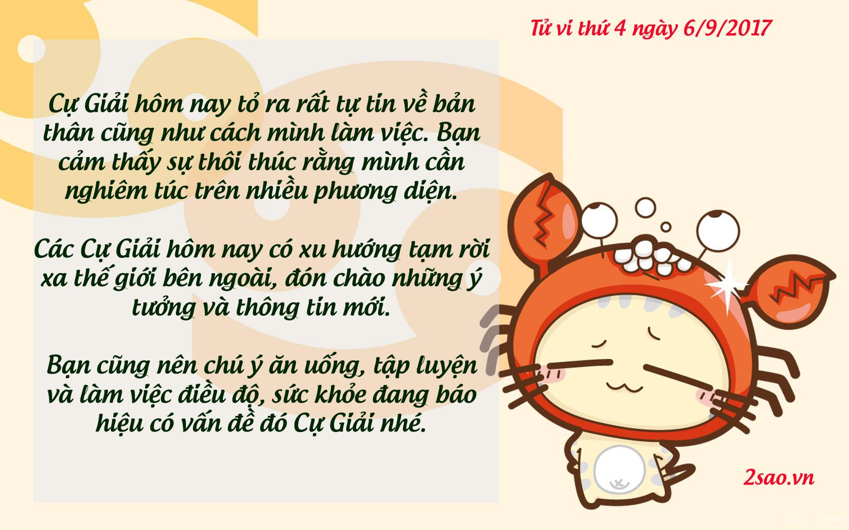 Tử vi thứ 4 ngày 6/9/2017 của 12 cung hoàng đạo-4