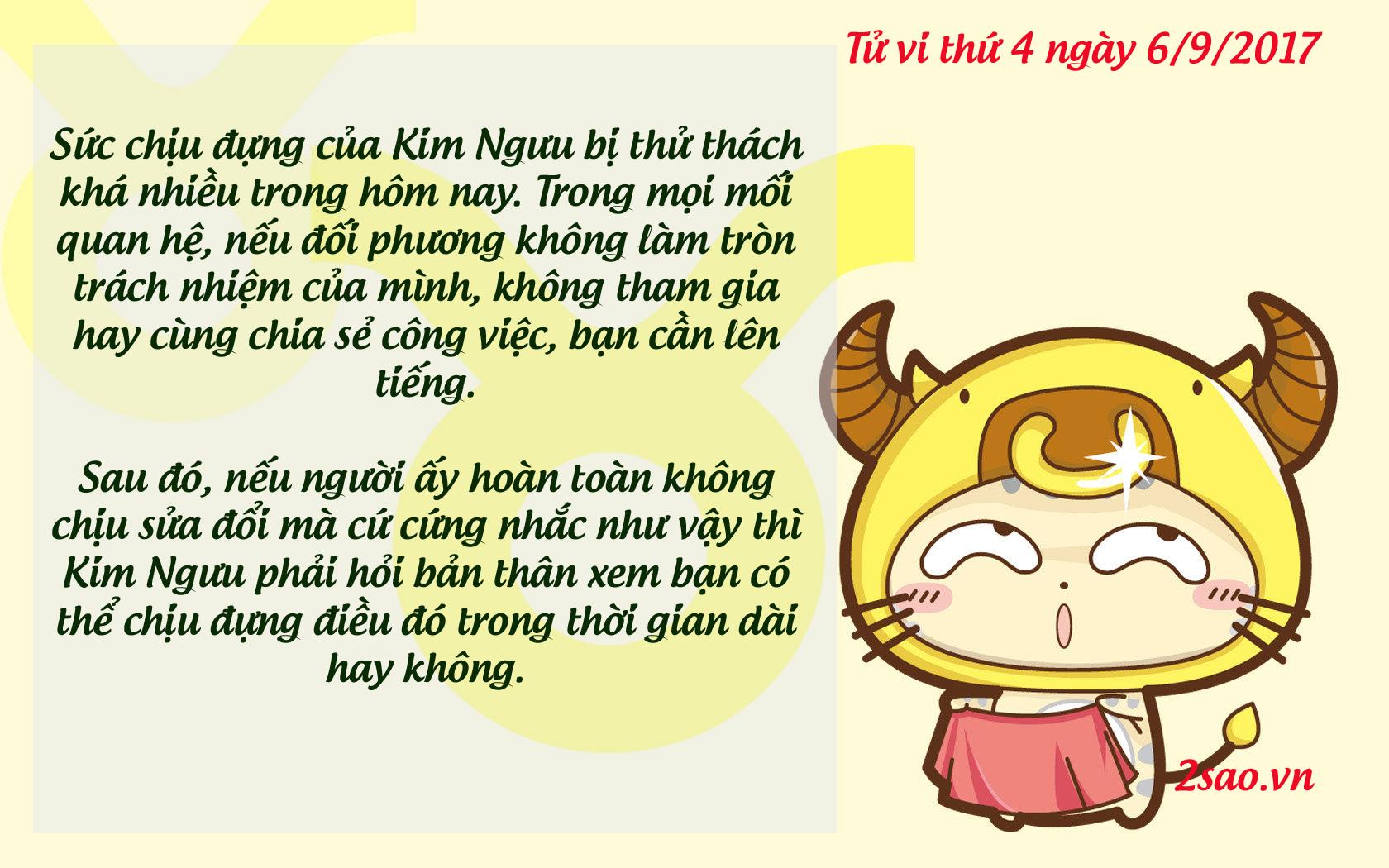 Tử vi thứ 4 ngày 6/9/2017 của 12 cung hoàng đạo-2