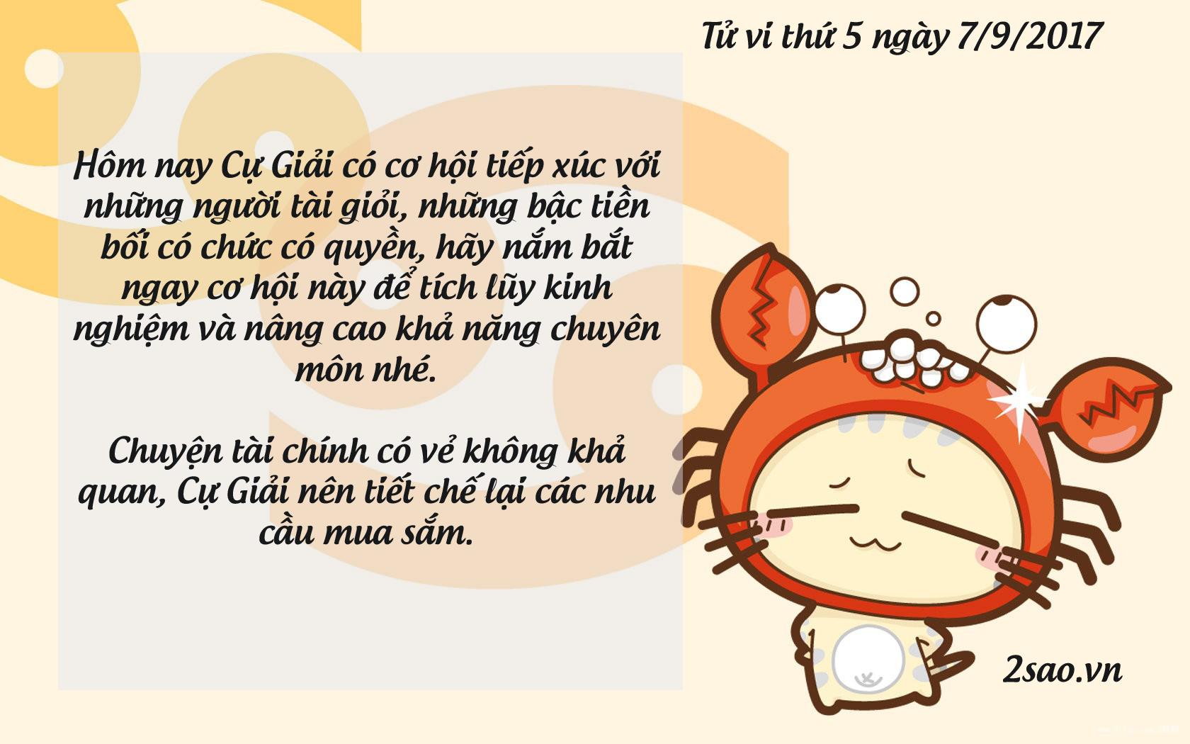 Tử vi thứ 5 ngày 7/9/2017 của 12 cung hoàng đạo-4