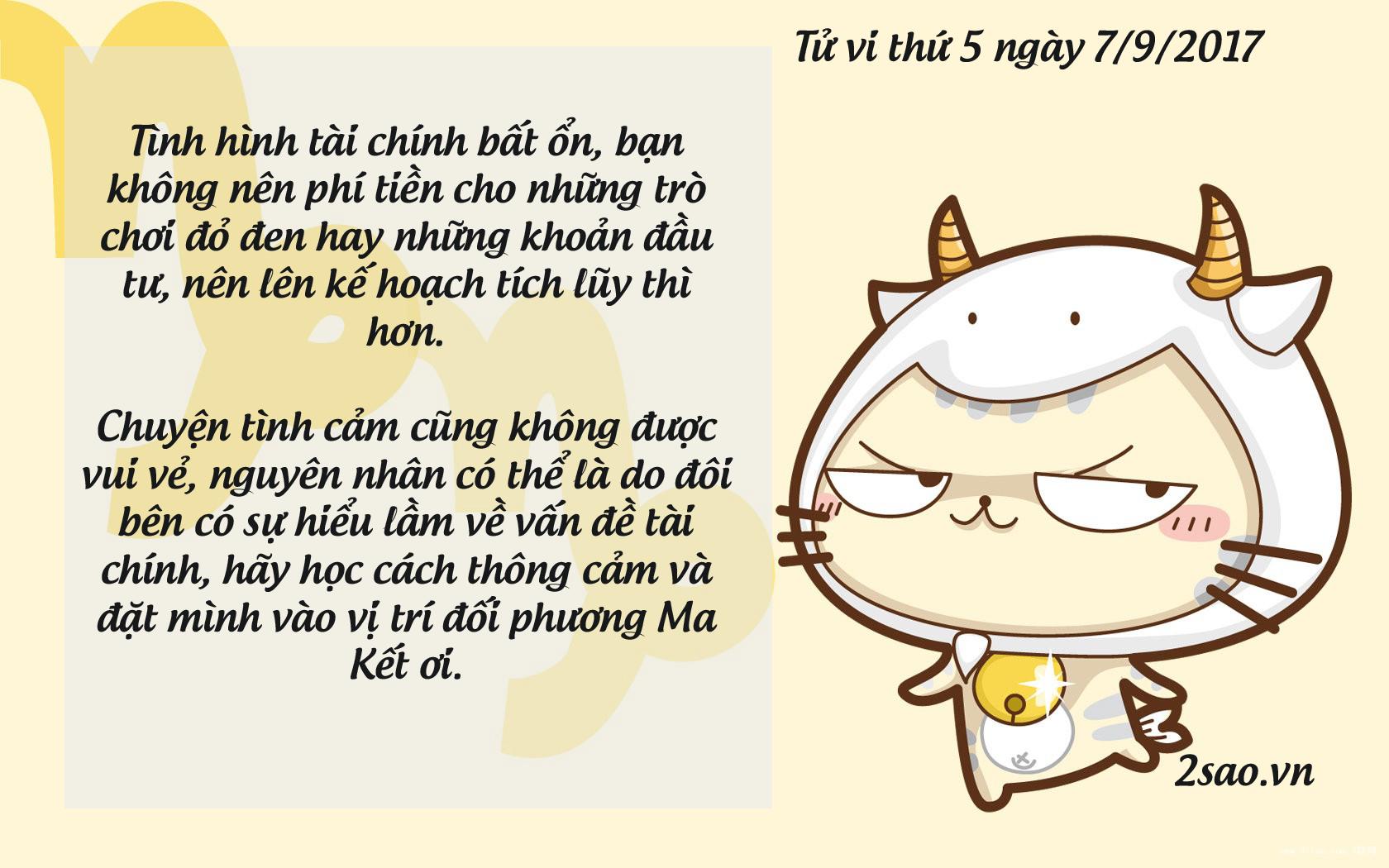 Tử vi thứ 5 ngày 7/9/2017 của 12 cung hoàng đạo-10