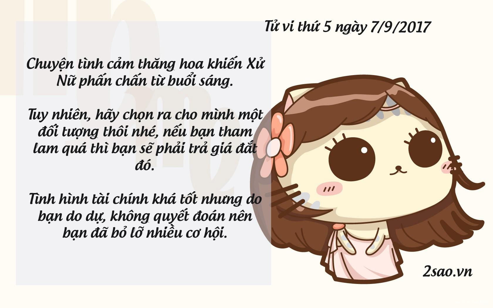 Tử vi thứ 5 ngày 7/9/2017 của 12 cung hoàng đạo-6