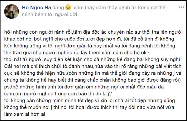 Bị chỉ trích đeo khẩu trang làm từ thiện, Hồ Ngọc Hà nổi đóa: Thích thì tay đôi xem ai hơn ai-5
