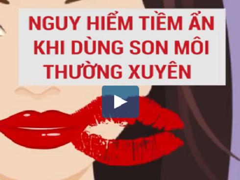 Nguy hại tiềm ẩn khi sử dụng son môi thường xuyên