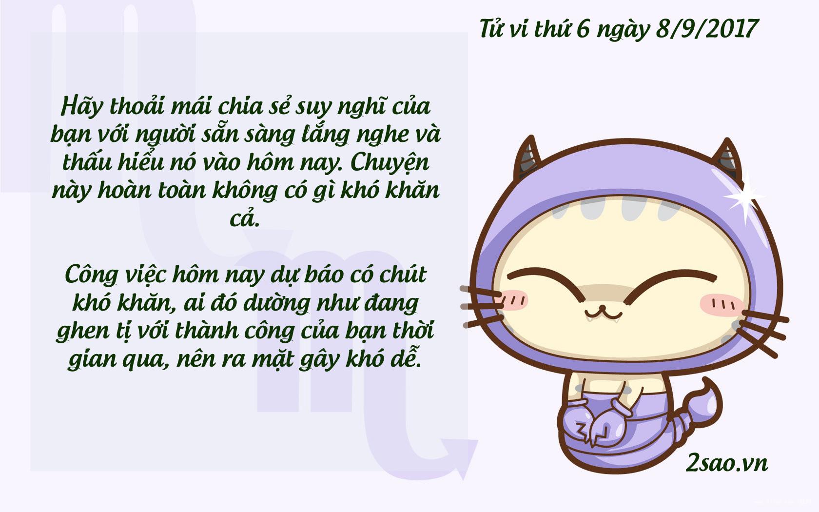 Tử vi thứ 6 ngày 8/9/2017 của 12 cung hoàng đạo-8