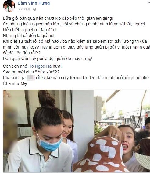 Tin sao Việt 10/9: Đàm Vĩnh Hưng lên tiếng vụ Hà Hồ bị chỉ trích đeo khẩu trang khi đi làm từ thiện-1