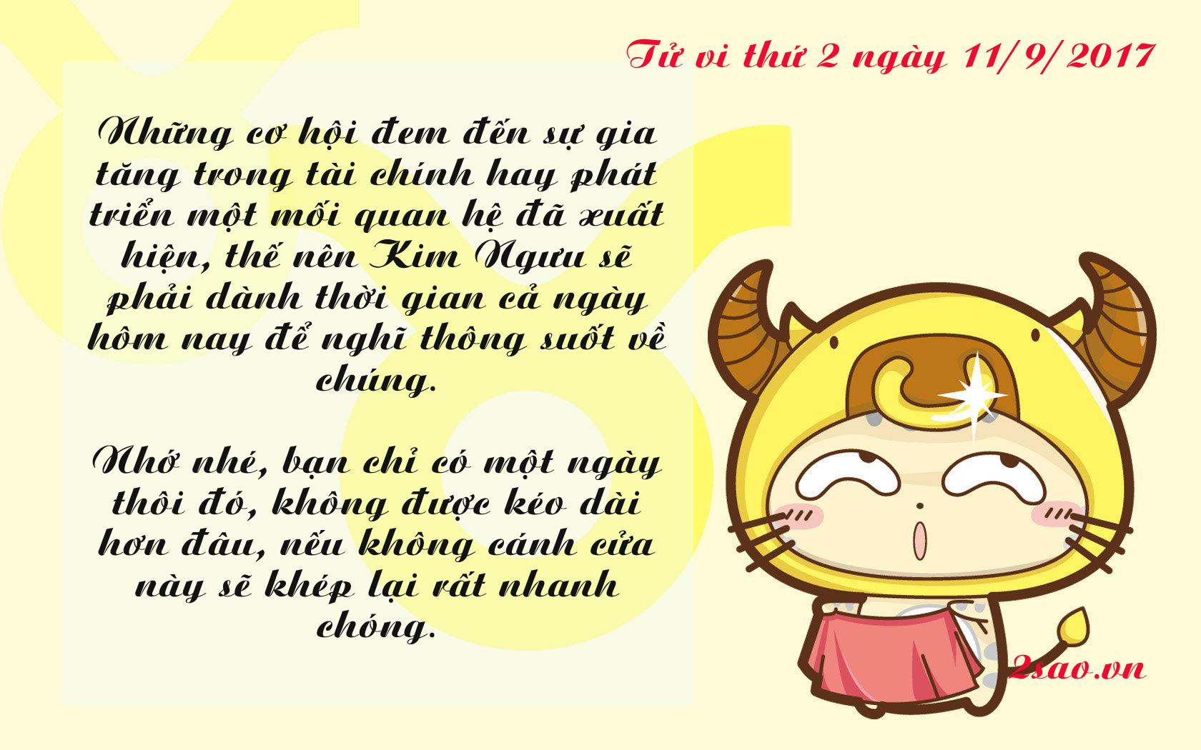 Tử vi thứ 2 ngày 11/9/2017 của 12 cung hoàng đạo-2