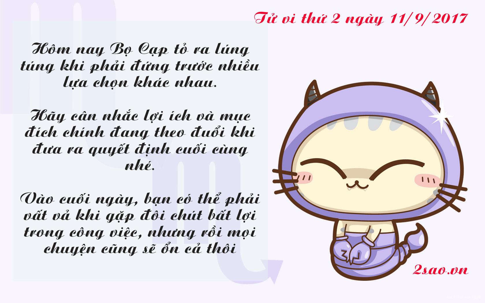 Tử vi thứ 2 ngày 11/9/2017 của 12 cung hoàng đạo-8