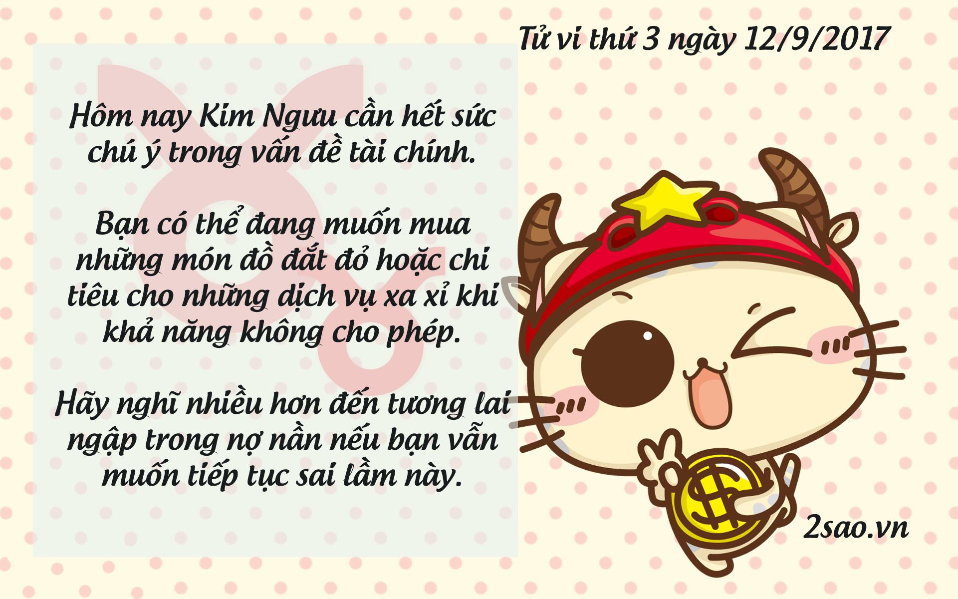 Tử vi thứ 3 ngày 12/9/2017 của 12 cung hoàng đạo-2
