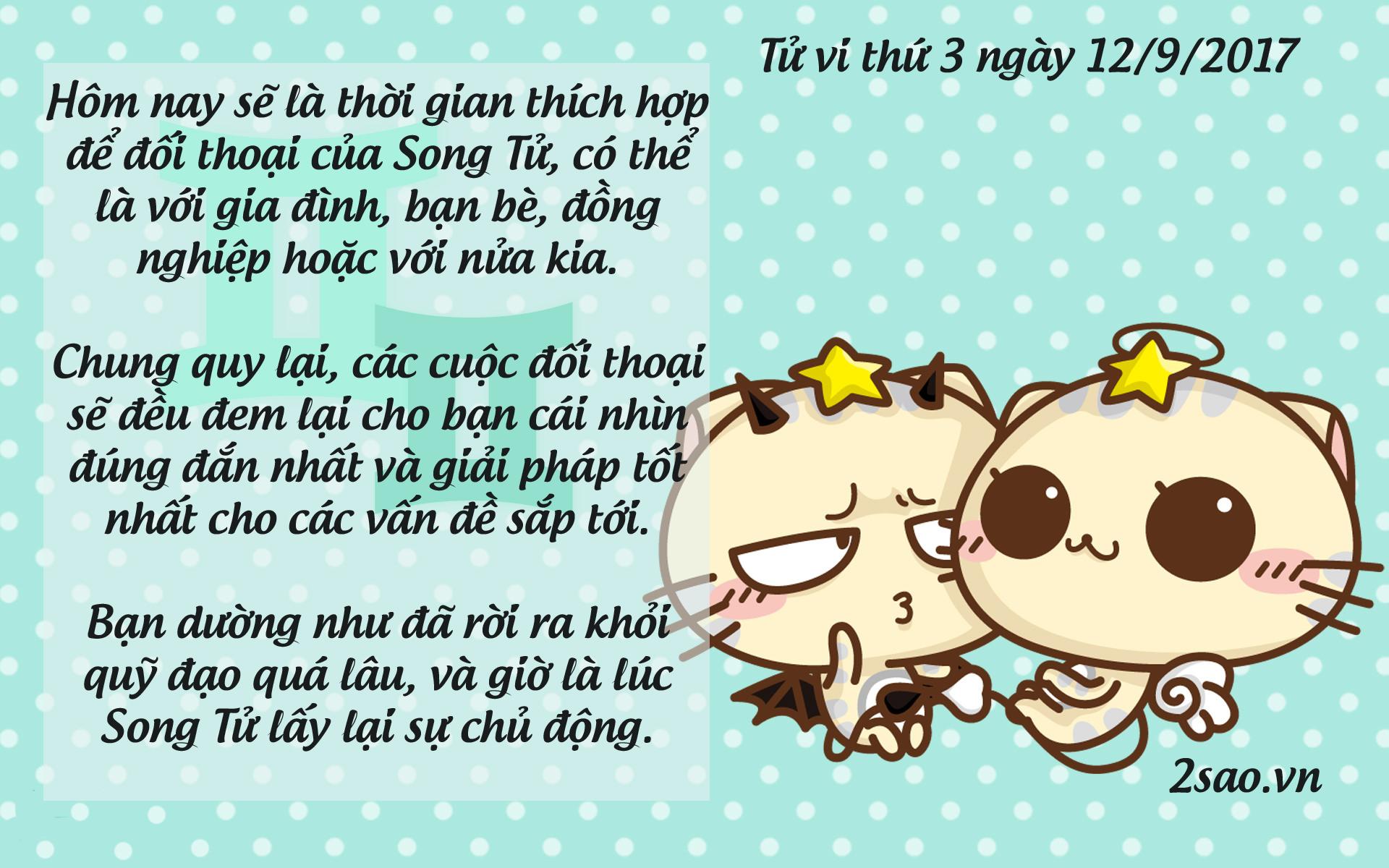 Tử vi thứ 3 ngày 12/9/2017 của 12 cung hoàng đạo-3