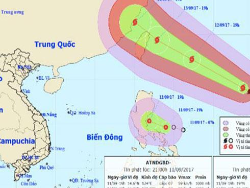 Thời tiết 12/9: Siêu bão cùng áp thấp hoạt động sát biển Đông