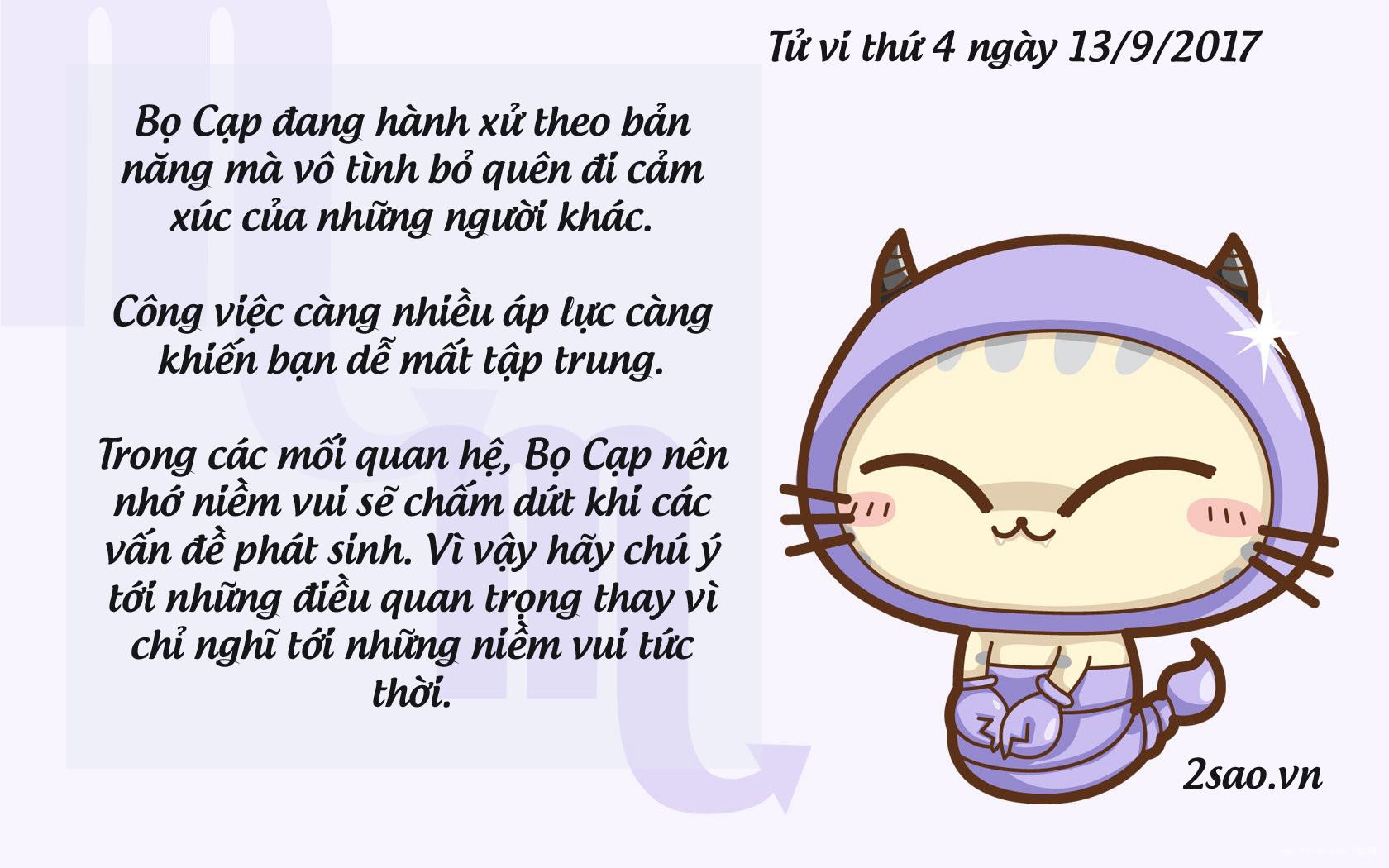 Tử vi thứ 4 ngày 13/9/2017 của 12 cung hoàng đạo-8