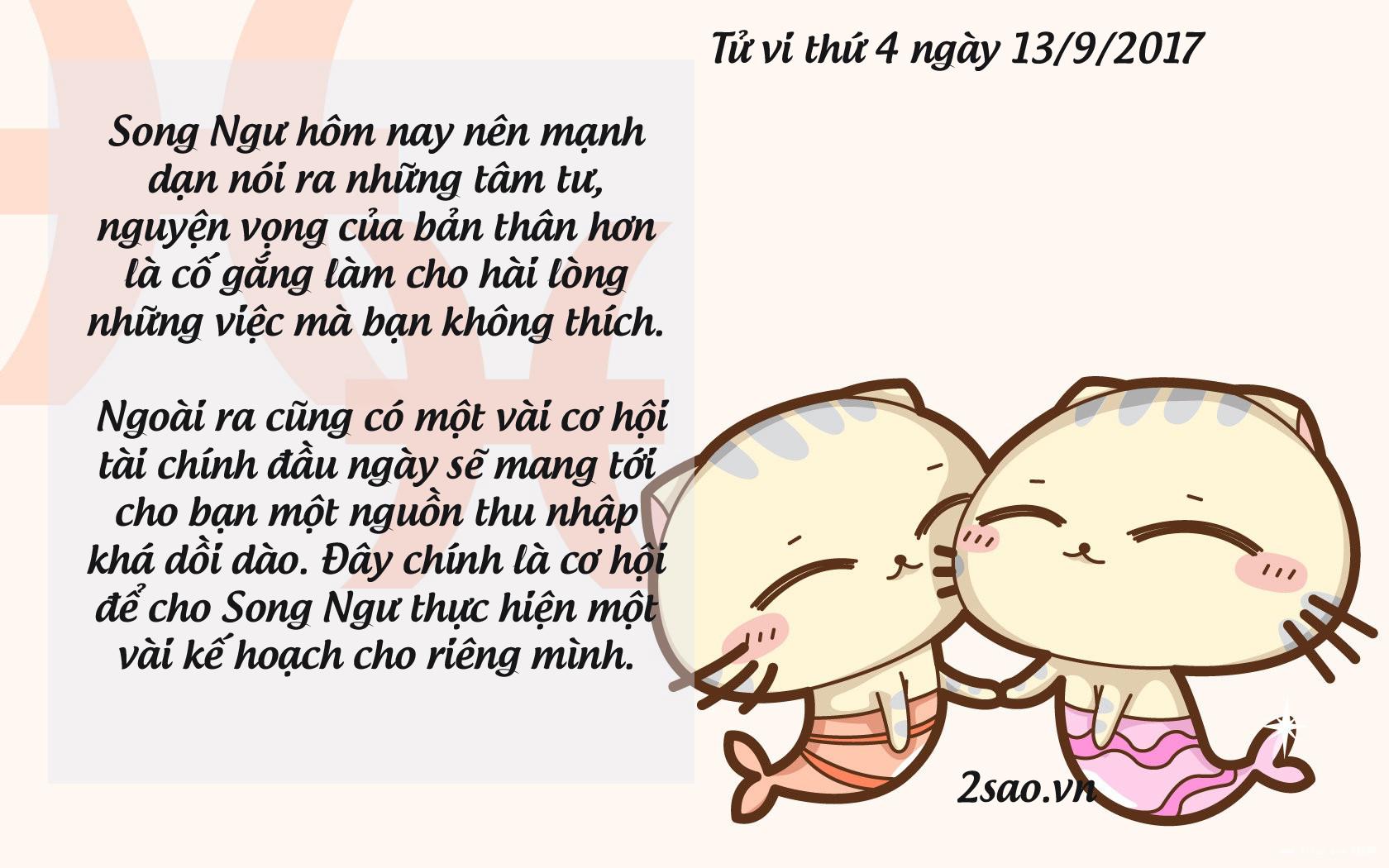 Tử vi thứ 4 ngày 13/9/2017 của 12 cung hoàng đạo-12