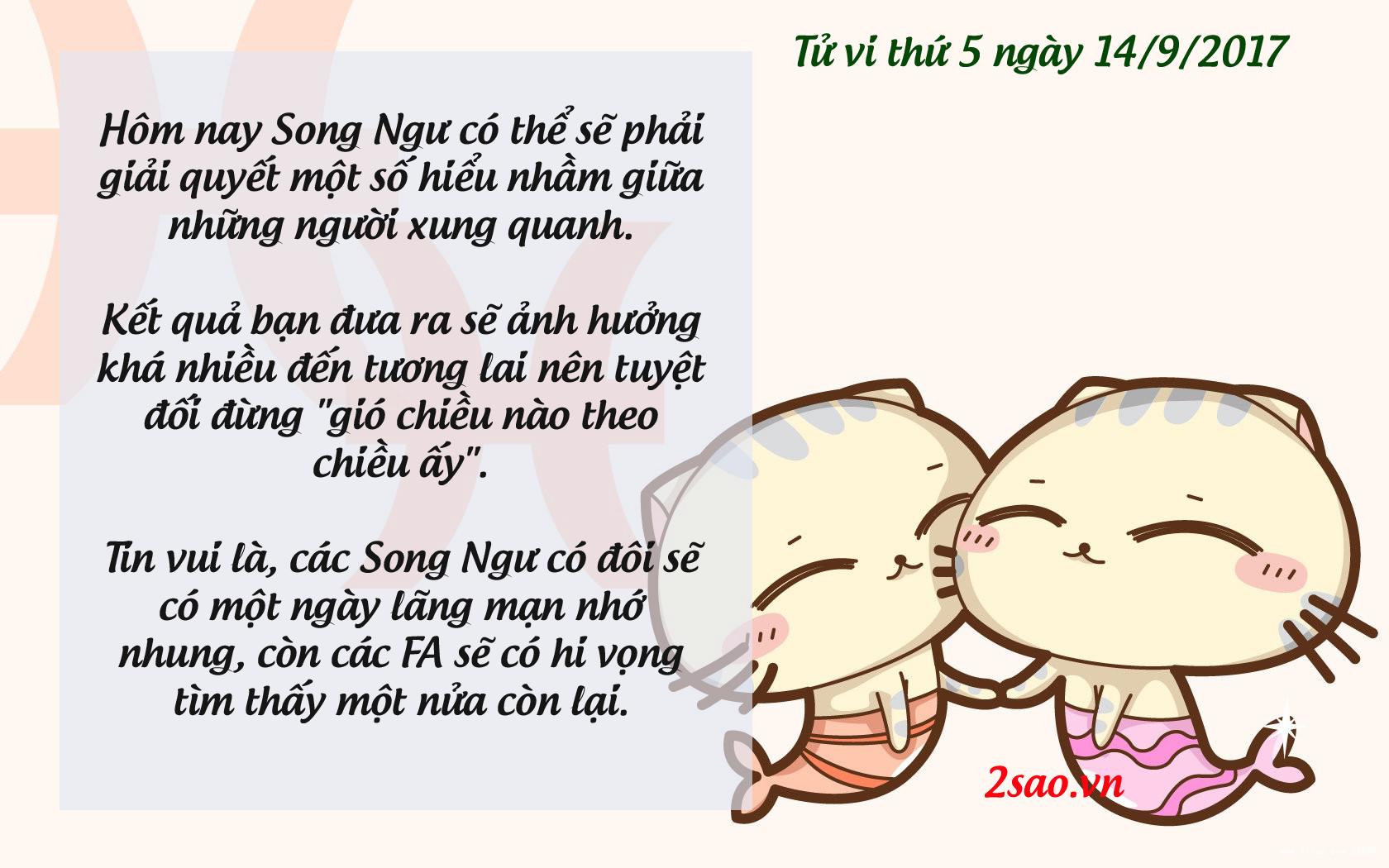 Tử vi thứ 5 ngày 14/9/2017 của 12 cung hoàng đạo-12