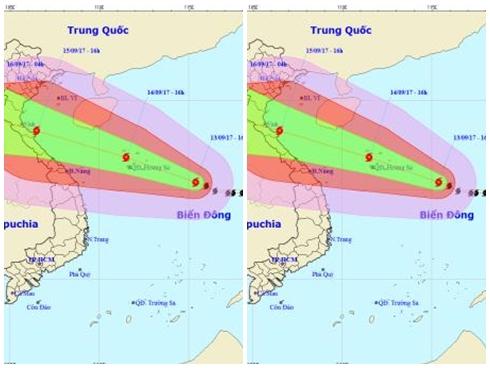 Bão số 10 giữ nguyên hướng di chuyển, cảnh báo cấp 4 khu vực Nghệ An - Quảng Bình