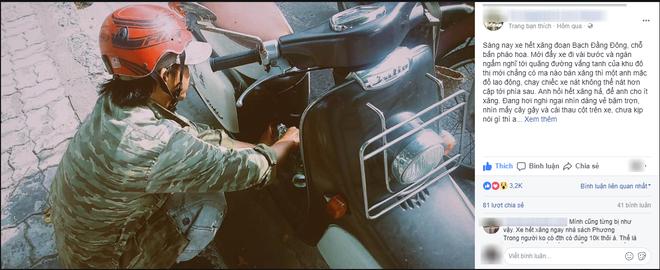 Đang đi giữa đường vắng thì hết xăng, cô gái gặp người đàn ông bặm trợn đi tới và nói câu sẽ khiến ta mỉm cười-1