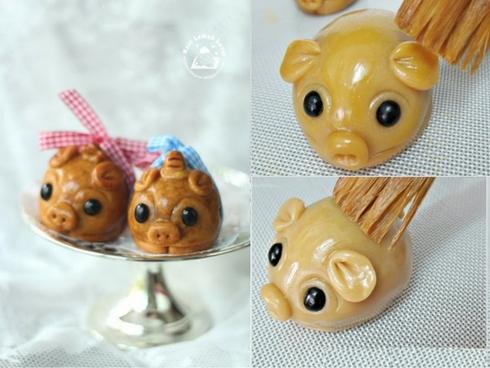 Bánh nướng heo con siêu đáng yêu cho mâm cỗ Trung thu ý nghĩa