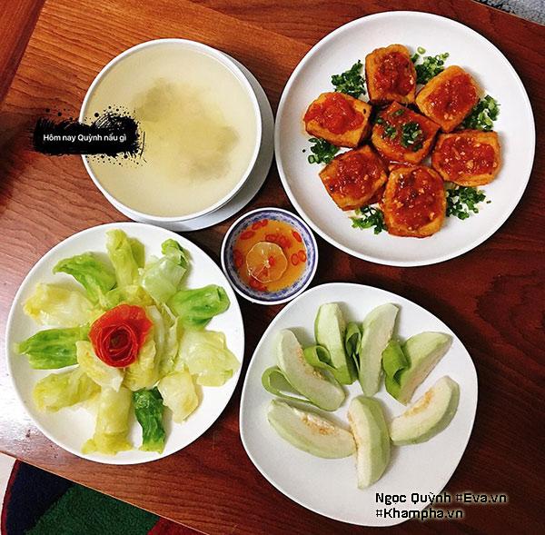 Trầm trồ với những mâm cơm 1 người đến cọng rau cũng chỉn chu của 9x độc thân xinh xắn-1