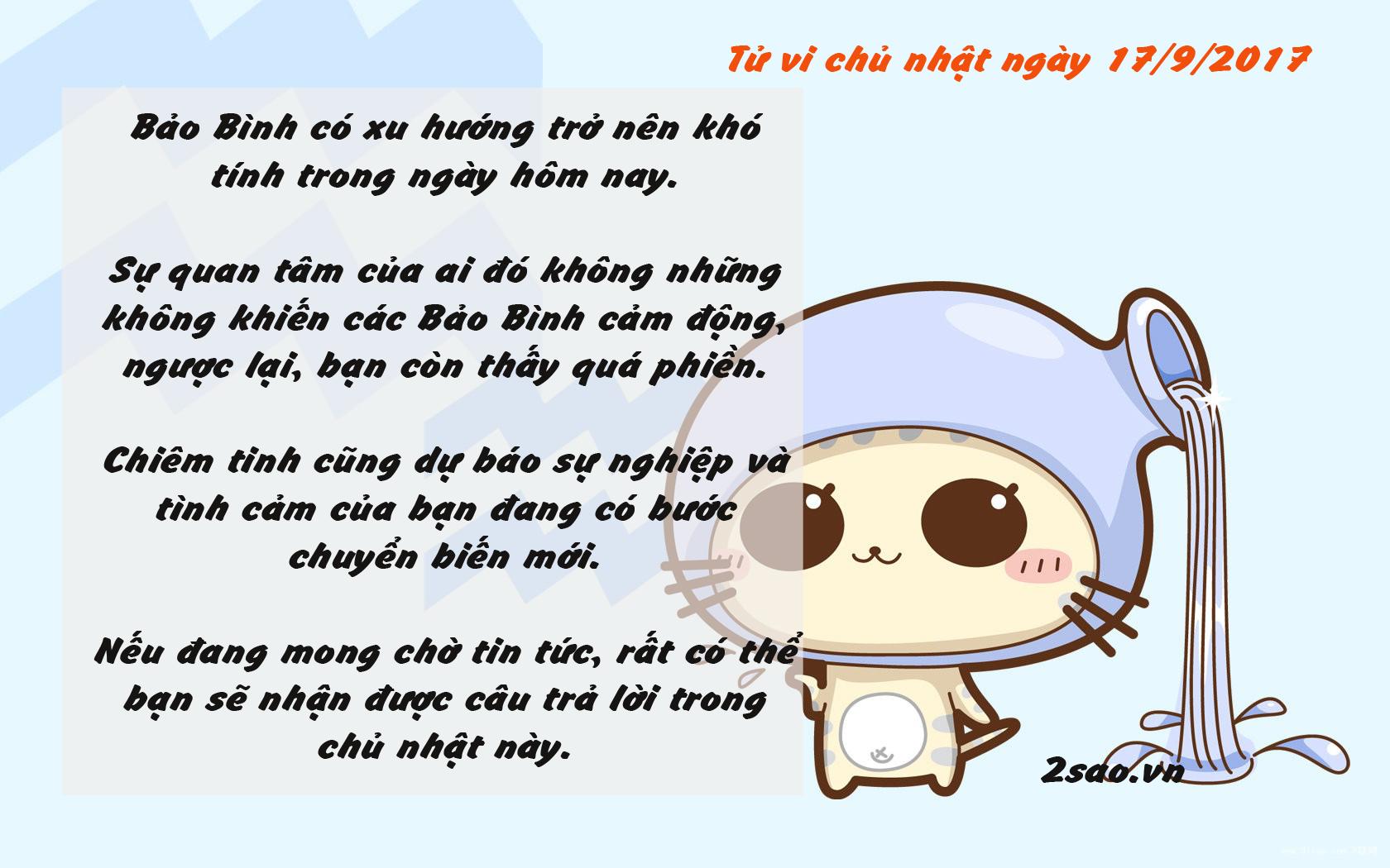 Tử vi chủ nhật ngày 17/9/2017 của 12 cung hoàng đạo-11