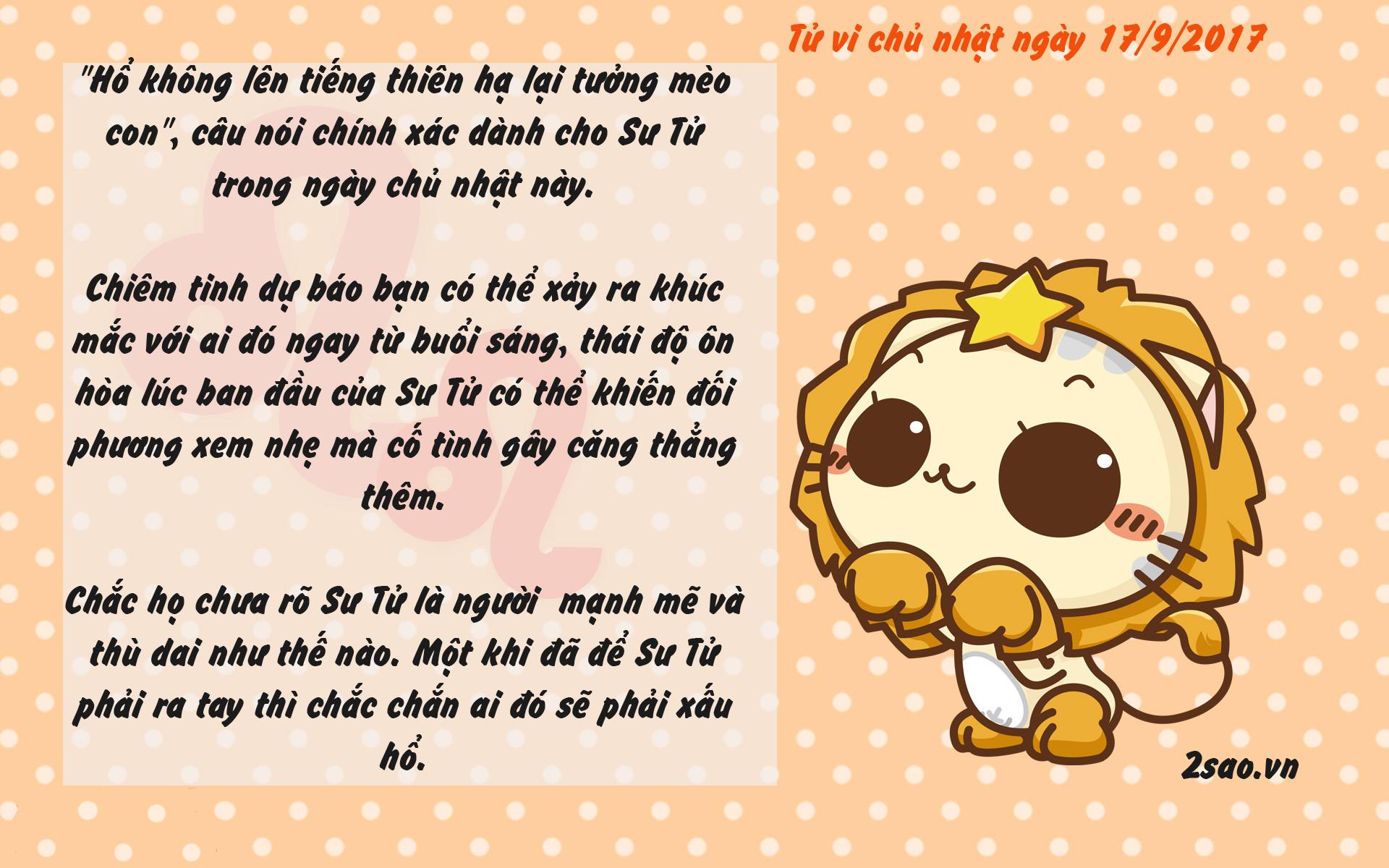 Tử vi chủ nhật ngày 17/9/2017 của 12 cung hoàng đạo-5