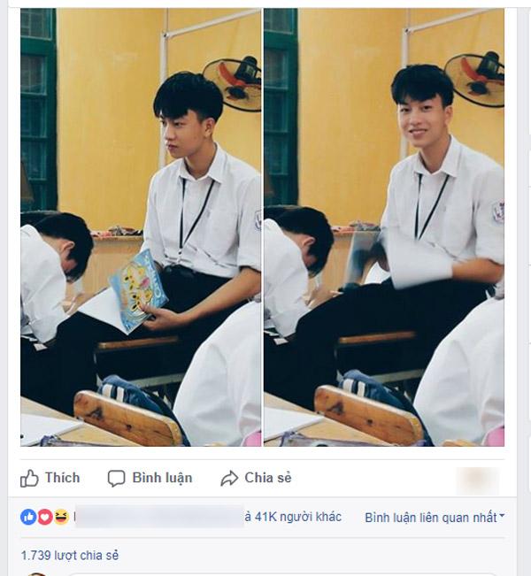 Thêm một nam sinh phải khóa vội Facebook vì quá đẹp trai-1