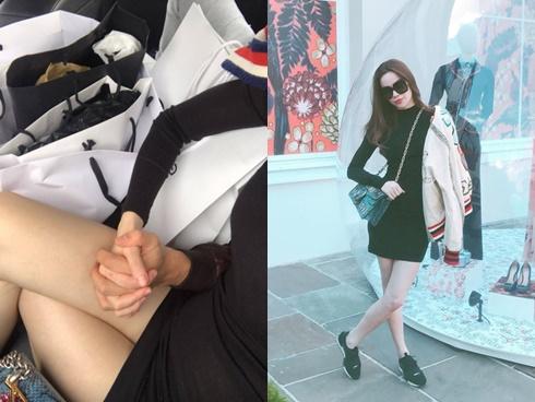 Đăng ảnh nắm tay Kim Lý, Hà Hồ còn 'ngầm' khoe loạt đồ hiệu hàng trăm triệu mới mua