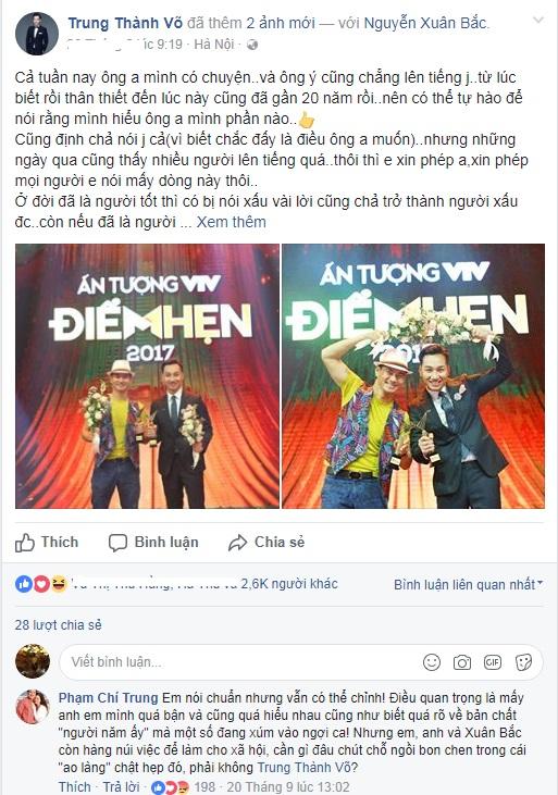 Nghệ sĩ Việt mỗi người mỗi ý khi nói về sự kiện vợ chồng Xuân Bắc bị chỉ trích ham danh-6