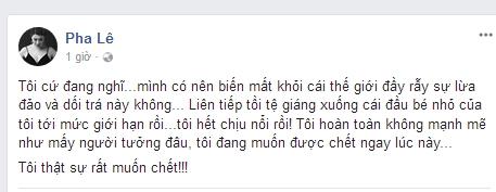 Pha Lê: Tôi muốn chết để biến mất khỏi cái thế giới đầy rẫy lừa đảo và dối trá-5