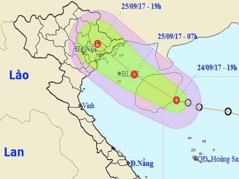 Dự báo thời tiết 25/9: Áp thấp nhiệt đới vào bờ, miền Bắc mưa to