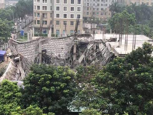 Hé lộ nguyên nhân trường mầm non đang xây bất ngờ đổ sập-2