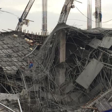 Hé lộ nguyên nhân trường mầm non đang xây bất ngờ đổ sập-1