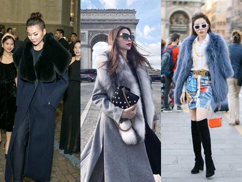 Sao Việt chuộng đồ lông khi đi fashion week