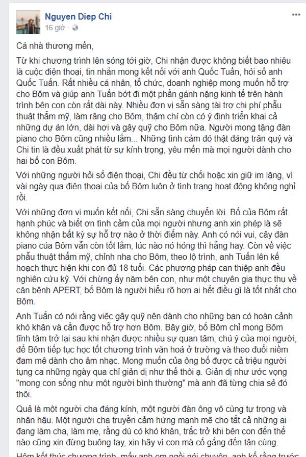 MC Diệp Chi lần đầu chia sẻ về hành trình 15 năm chữa bệnh cho con của ông bố chiến binh Quốc Tuấn-2