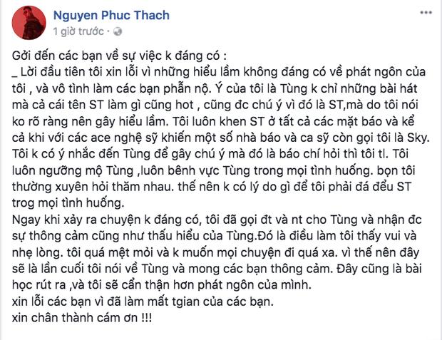 Only C: Đã gọi điện và nhận được sự thông cảm của Sơn Tùng M-TP-2