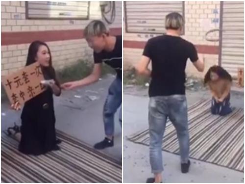 Tai nạn nghề nghiệp của cô gái 'bán nụ hôn'