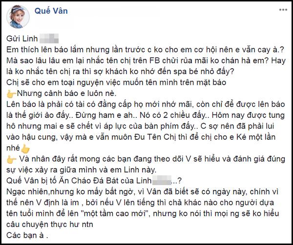 3 tháng sau khi bị tố vô ơn, Quế Vân dội bom Mai Diệu Linh bằng tâm thư đanh thép-2