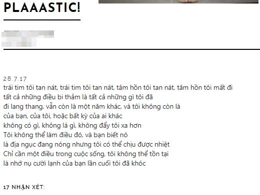 Blogger người Việt hot nhất Instagram Plaaastic tỏ ra bất thường trước khi thông báo tự sát-2