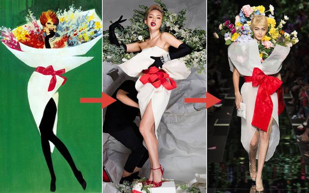 Diện cùng một thiết kế, Tóc Tiên chất phát ngất - Tiêu Châu Như Quỳnh như bó hoa thảm họa-5