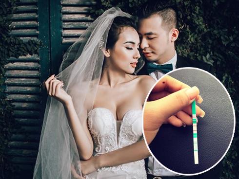 Hot girl Nga Tây công khai que thử thai 2 vạch 'căng đét' trước lễ vu quy