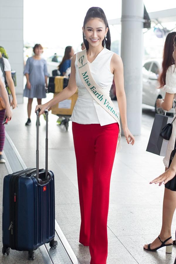 Hà Thu lên đường tham dự Hoa hậu Trái đất 2017-1