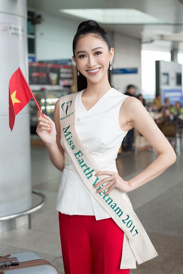 Hà Thu lên đường tham dự Hoa hậu Trái đất 2017-4