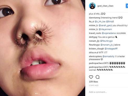 Dân mạng thế giới 'phát hoảng' với trào lưu gắn lông mũi