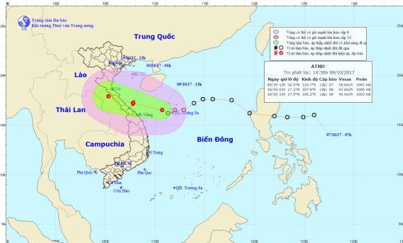 Áp thấp nhiệt đới mạnh lên, miền Trung mưa trắng trời-1