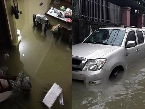 Nghệ An – Hà Tĩnh ngập sâu trong biển nước, người dân phải dùng xuồng di chuyển
