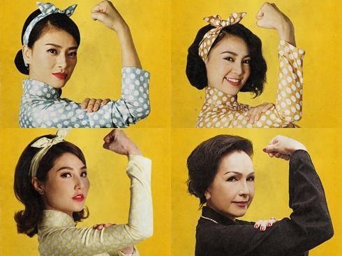 Dàn mỹ nhân 'Cô Ba Sài Gòn' đồng loạt khoe cơ bắp ủng hộ nữ quyền