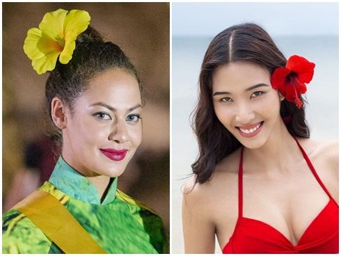 Mặc áo dài và cài dâm bụt giống Hoàng Thùy, người đẹp Fiji 'sáng' nhất Miss Grand 2017