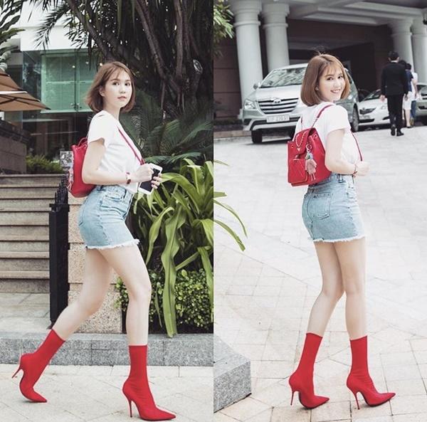 Gió lạnh đầu mùa, ngắm Ngọc Trinh mặc đồ thể thao chất như nước cất-5