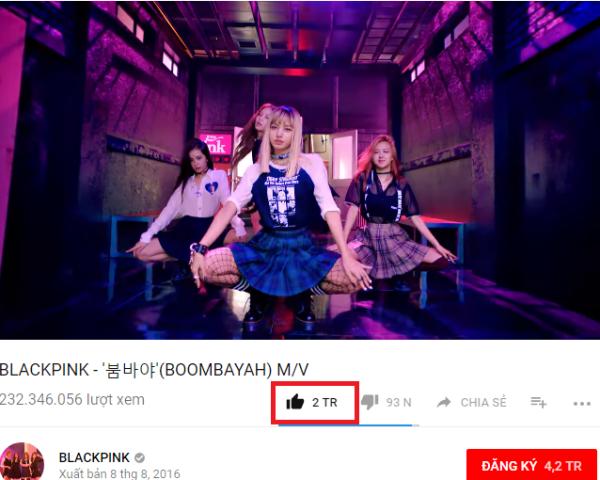 Boombayah đạt 2 triệu lượt yêu thích, BlackPink thiết lập kỷ lục mới trên Youtube-1